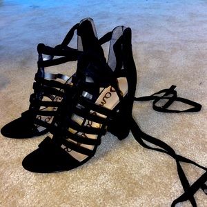 black suede heels 🖤